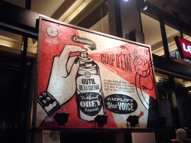 Shepard Fairey et André chez Levi's