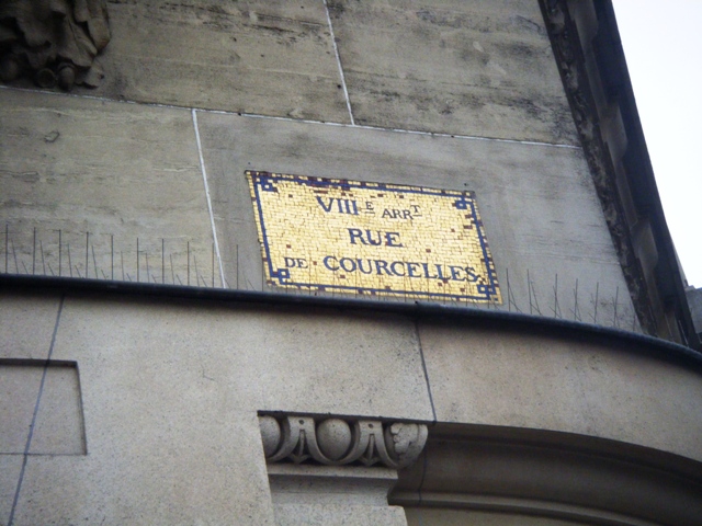Plaque Rue de Courcelles Plaque Rue de Courcelles