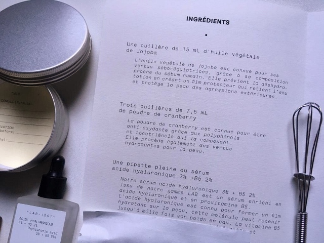 Typology cosmétiques