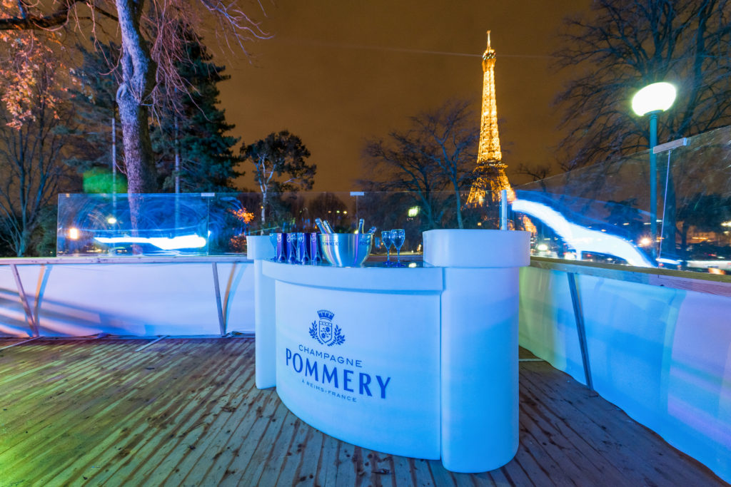 La patinoire des jardins du Trocadero