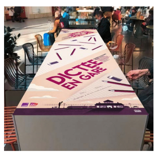 Une dictée géante en gare de Saint-Lazare ce vendredi 18 novembre