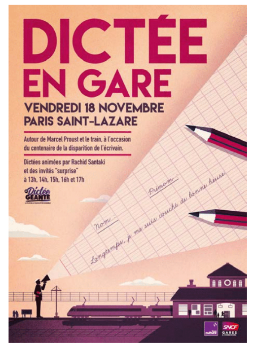 Une dictée géante en gare de Saint-Lazare ce vendredi 18 novembre
