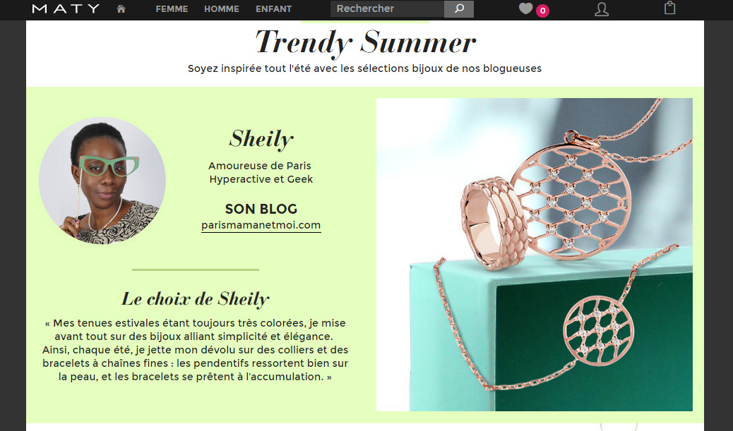 Mes looks de Parisienne et ma sélection de bijoux Maty.com